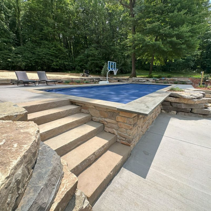 In-ground pool installation